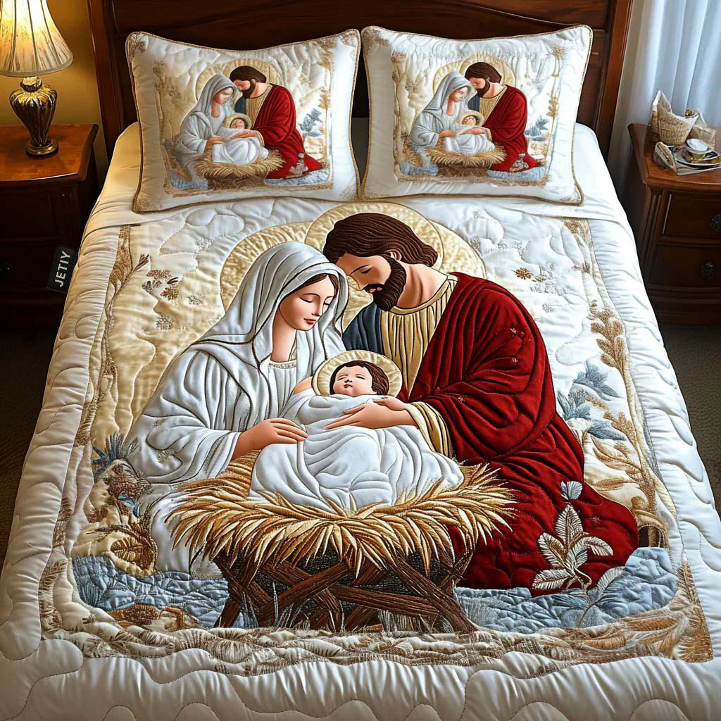 Set Letto Trapuntato 3 Pezzi – Santa Claus Magic World