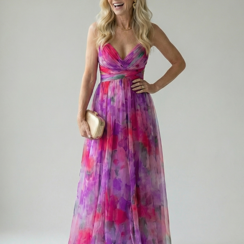 Isel | Abito Maxi Soft Wrap