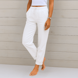 Maja | Pantaloni stretch in lino traspirante premium