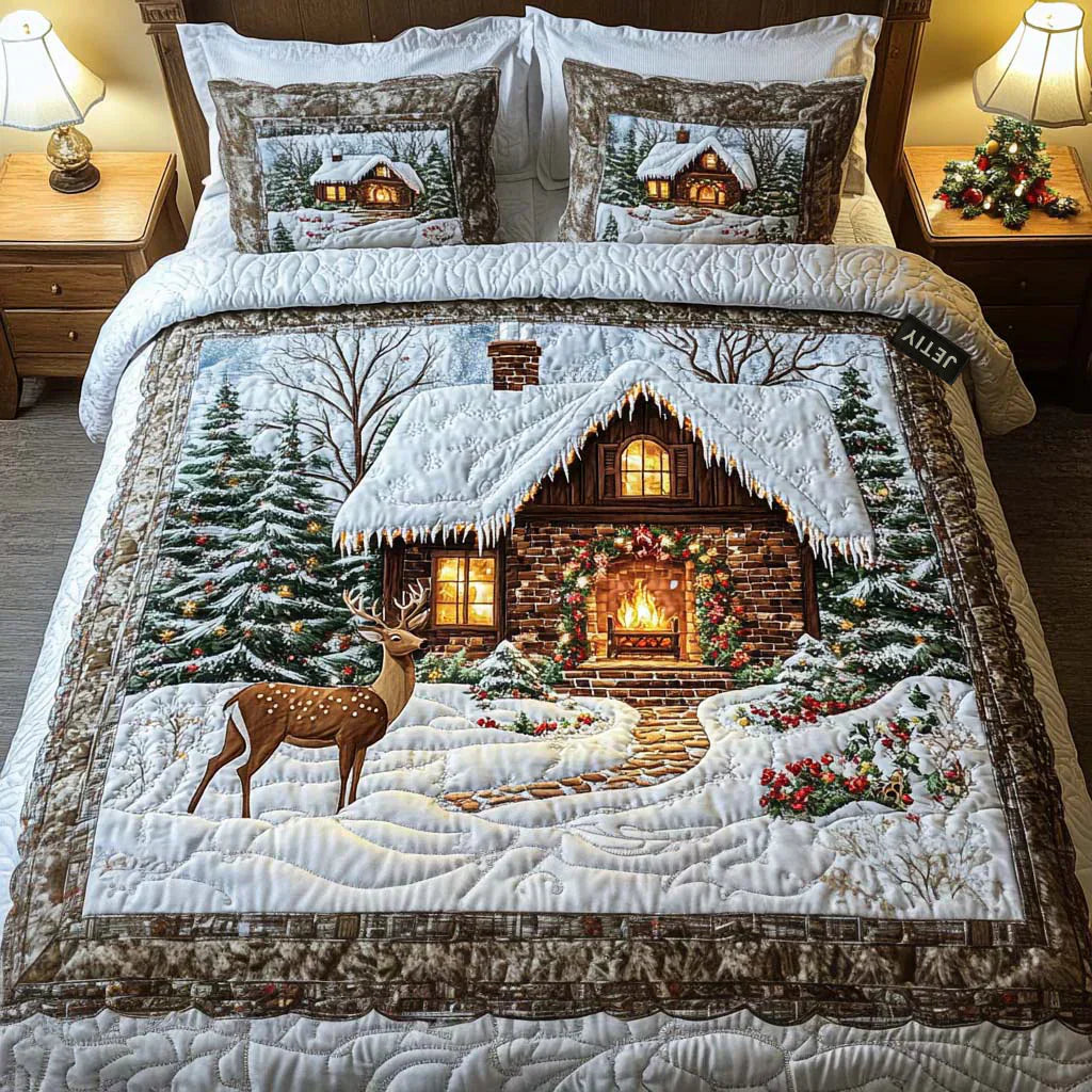 Set Letto Trapuntato 3 Pezzi – Fluffy Cabin