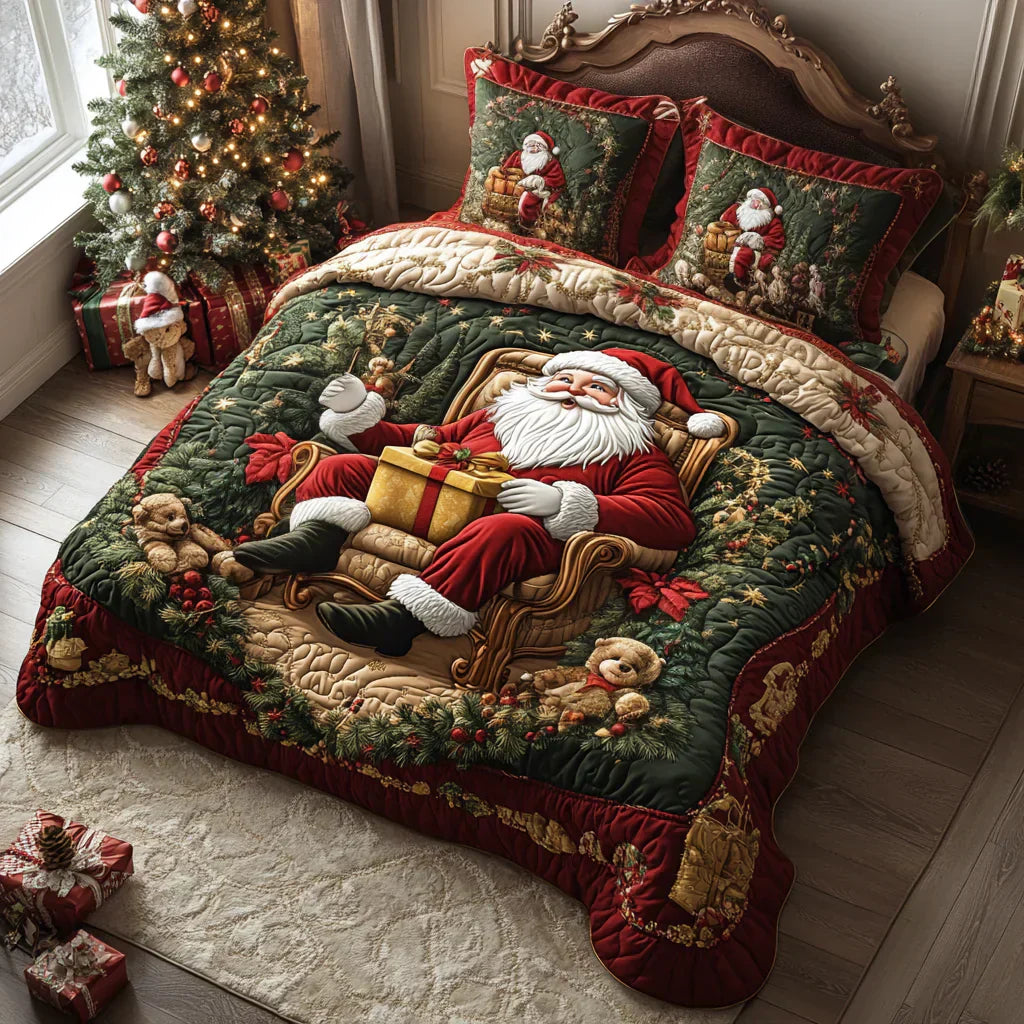 Set Letto Trapuntato 3 Pezzi – Santa Claus Charm