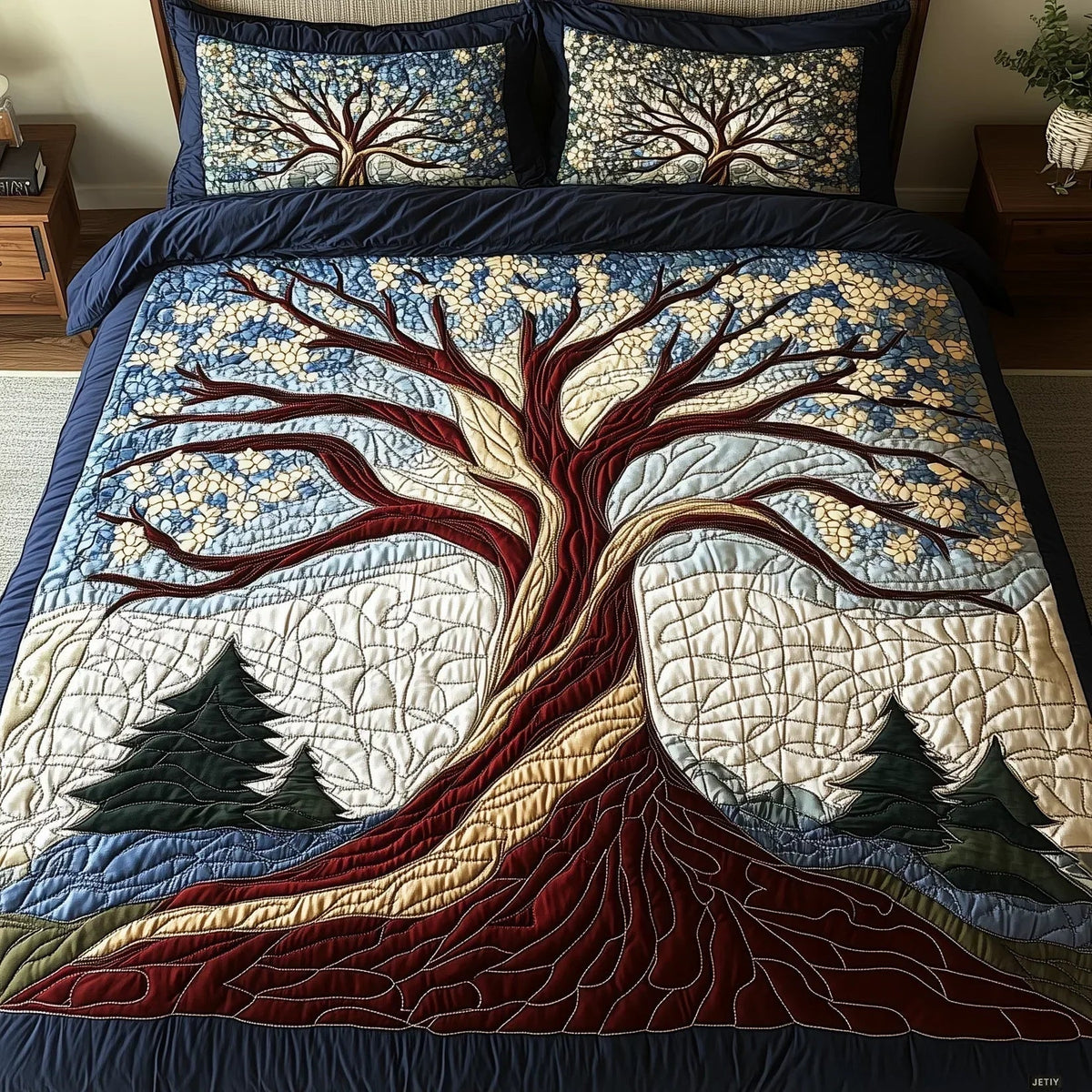 Set Letto Trapuntato 3 Pezzi – Forest Harmony