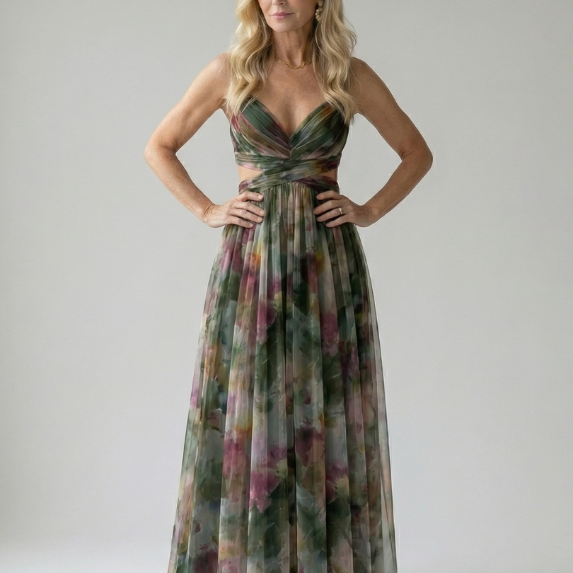 Isel | Abito Maxi Soft Wrap