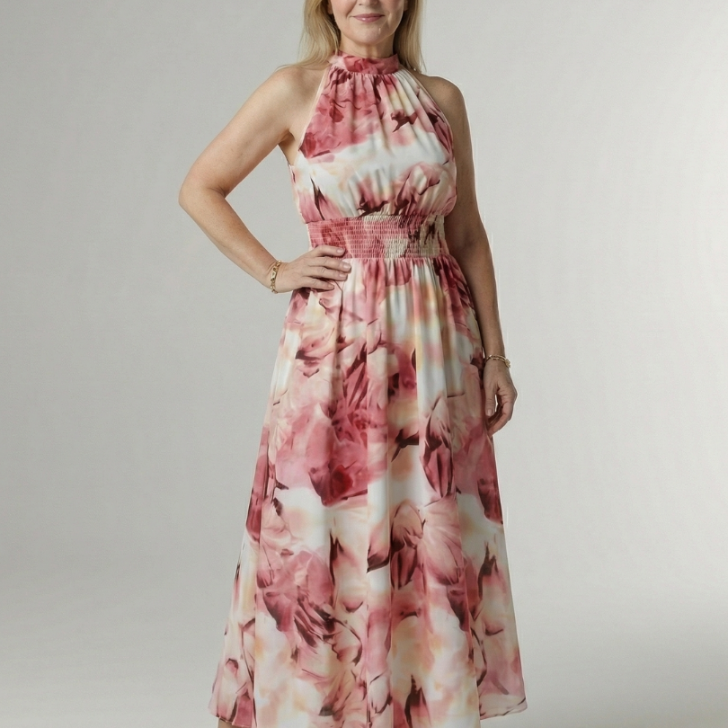 Sylin | Abito Midi con Scollo All'Americana
