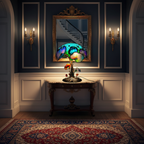 Lampada Fungo Boho Chic con Fiori