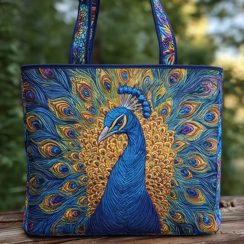 Borsa artigianale con pavone