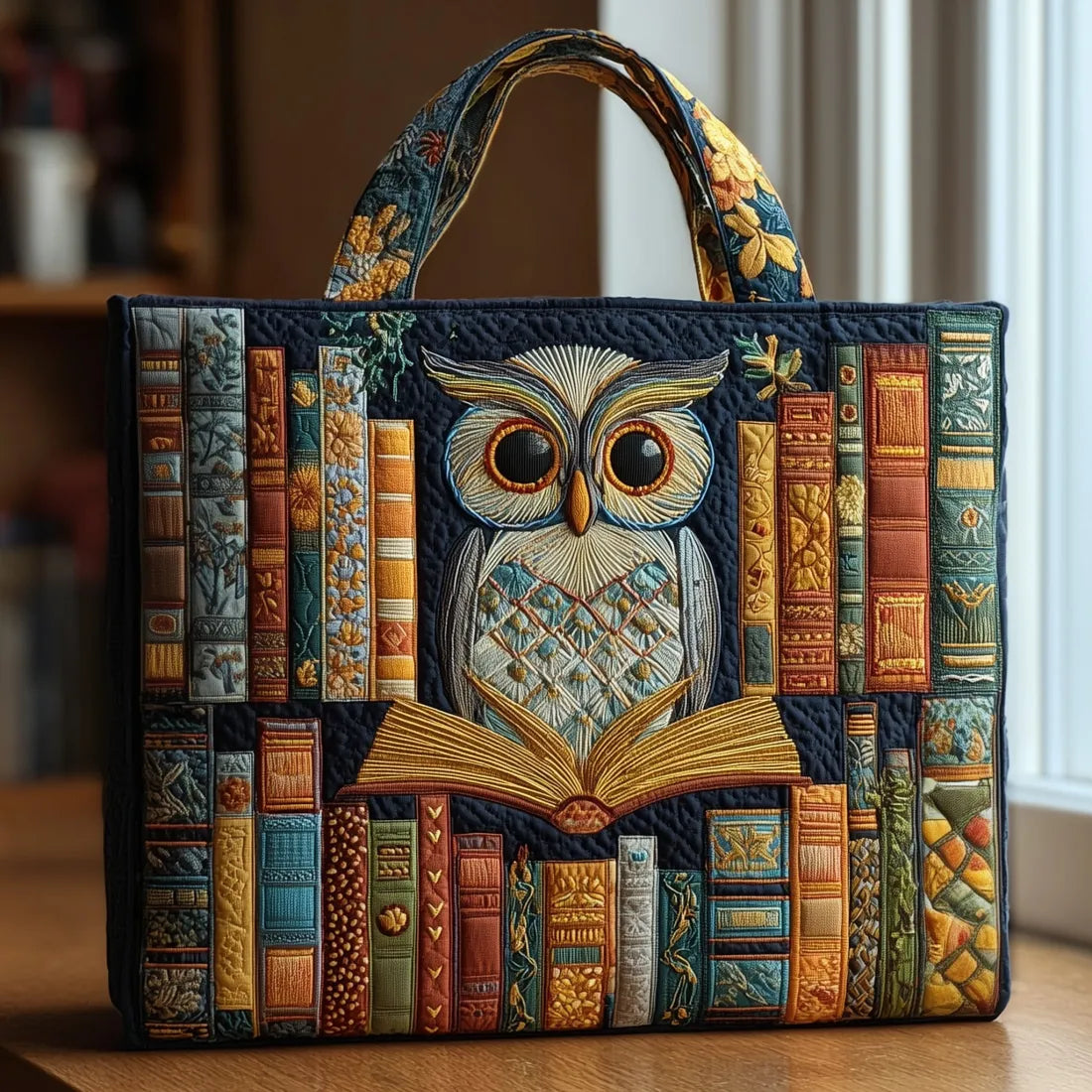 Borsa artigianale con gufi