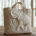 Borsa artigianale con elefante