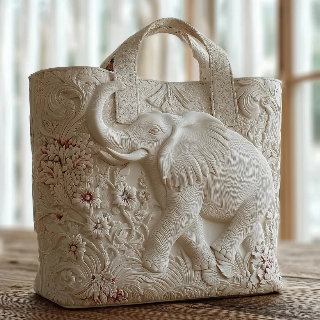 Borsa artigianale con elefante