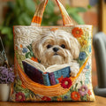 Borsa artigianale con shih tzu
