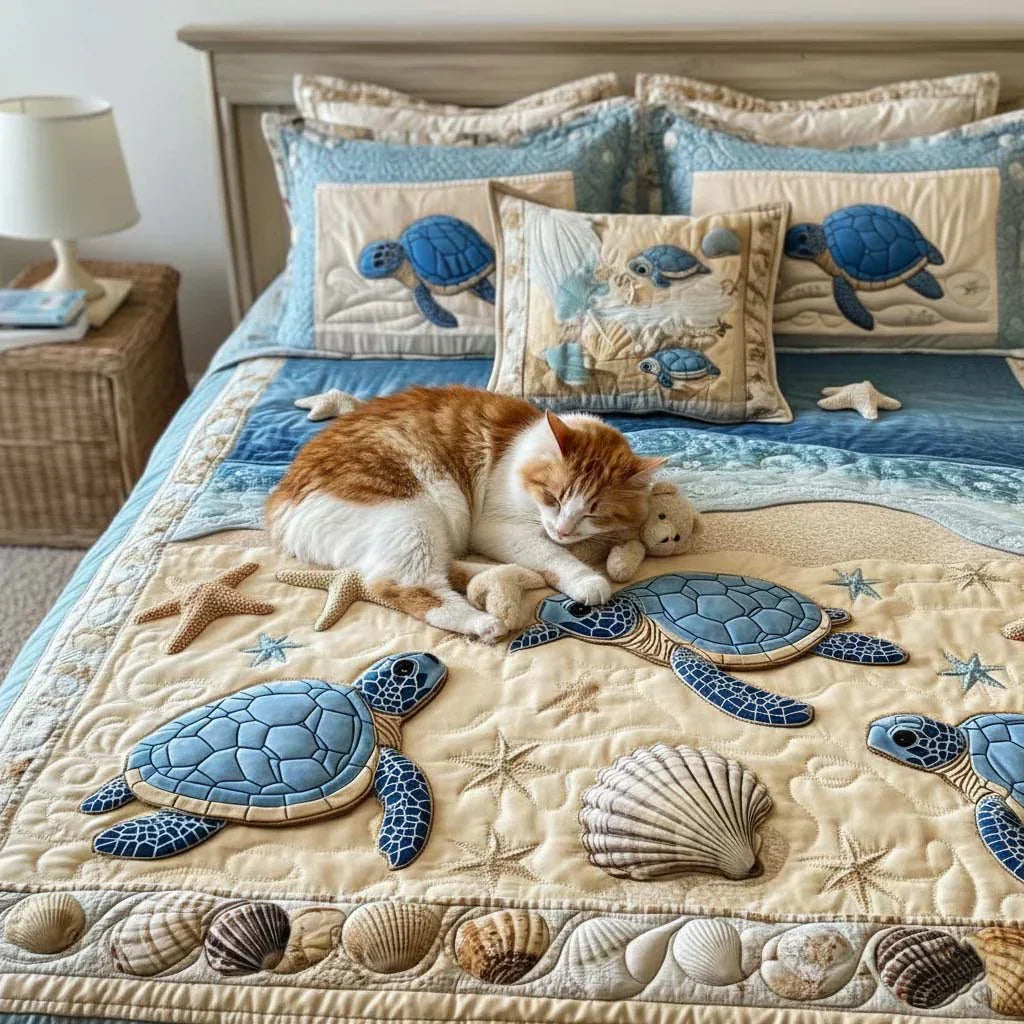 Set Letto Trapuntato 3 Pezzi – Ocean Waves