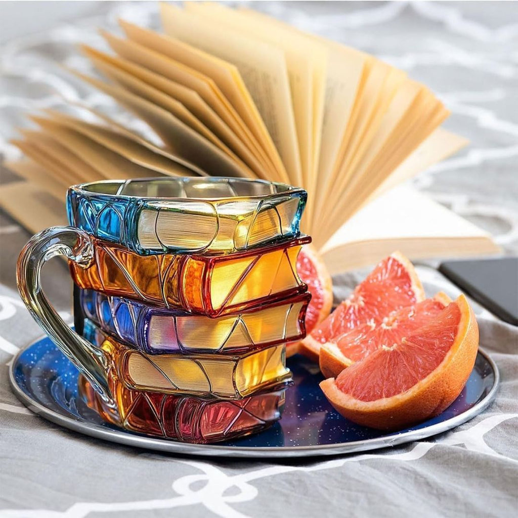 Tazza 3D Libri Fatta a Mano – Regalo Unico