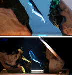 Arte in Resina — Balena e Sub nella Grotta