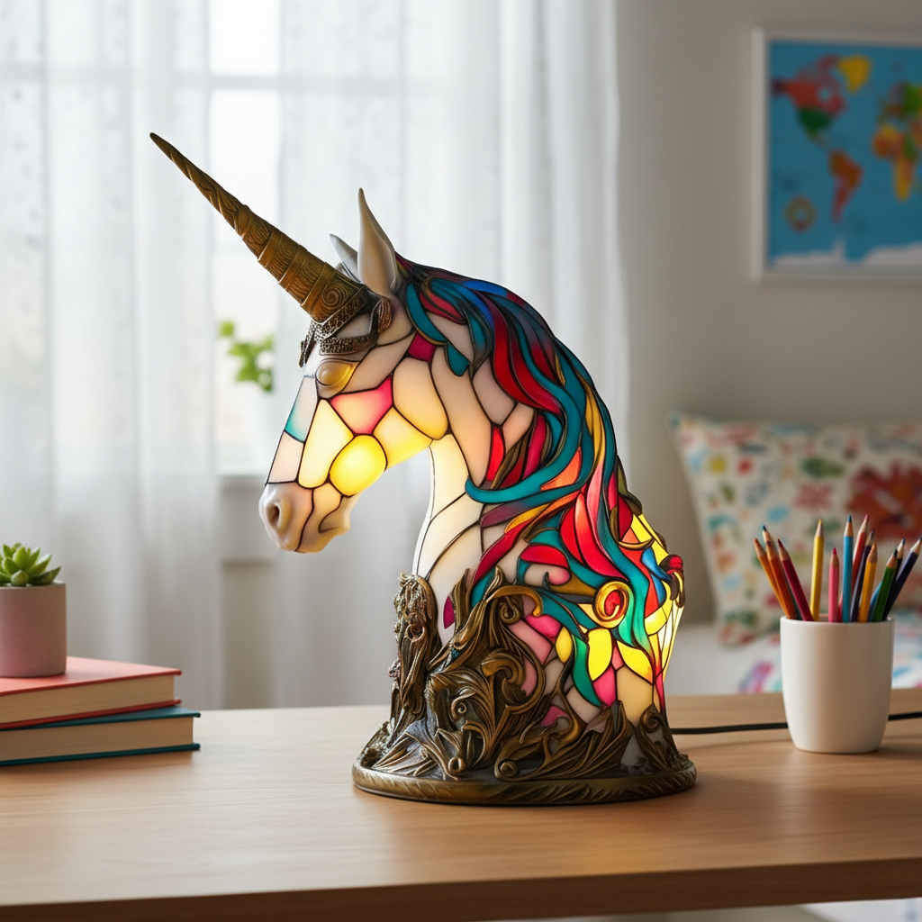 Luna – Incantevole Lampada Unicorno