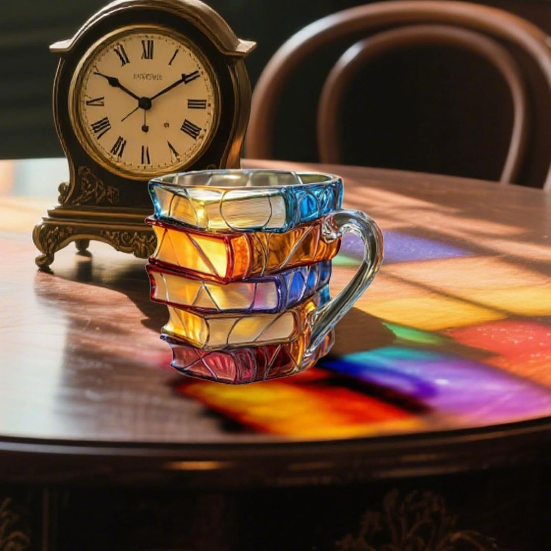 Tazza 3D Libri Fatta a Mano – Regalo Unico