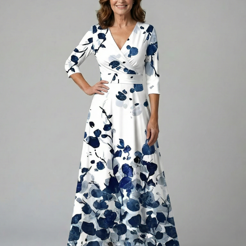 Celine | Abito Midi con Collo Incrociato