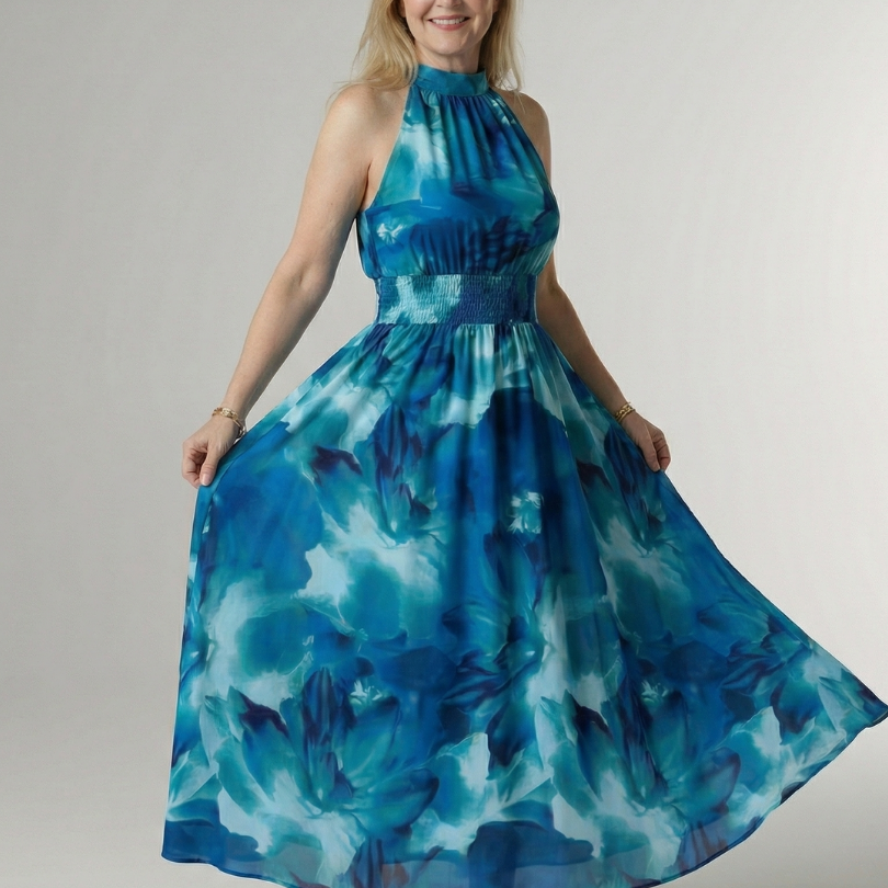 Sylin | Abito Midi con Scollo All'Americana