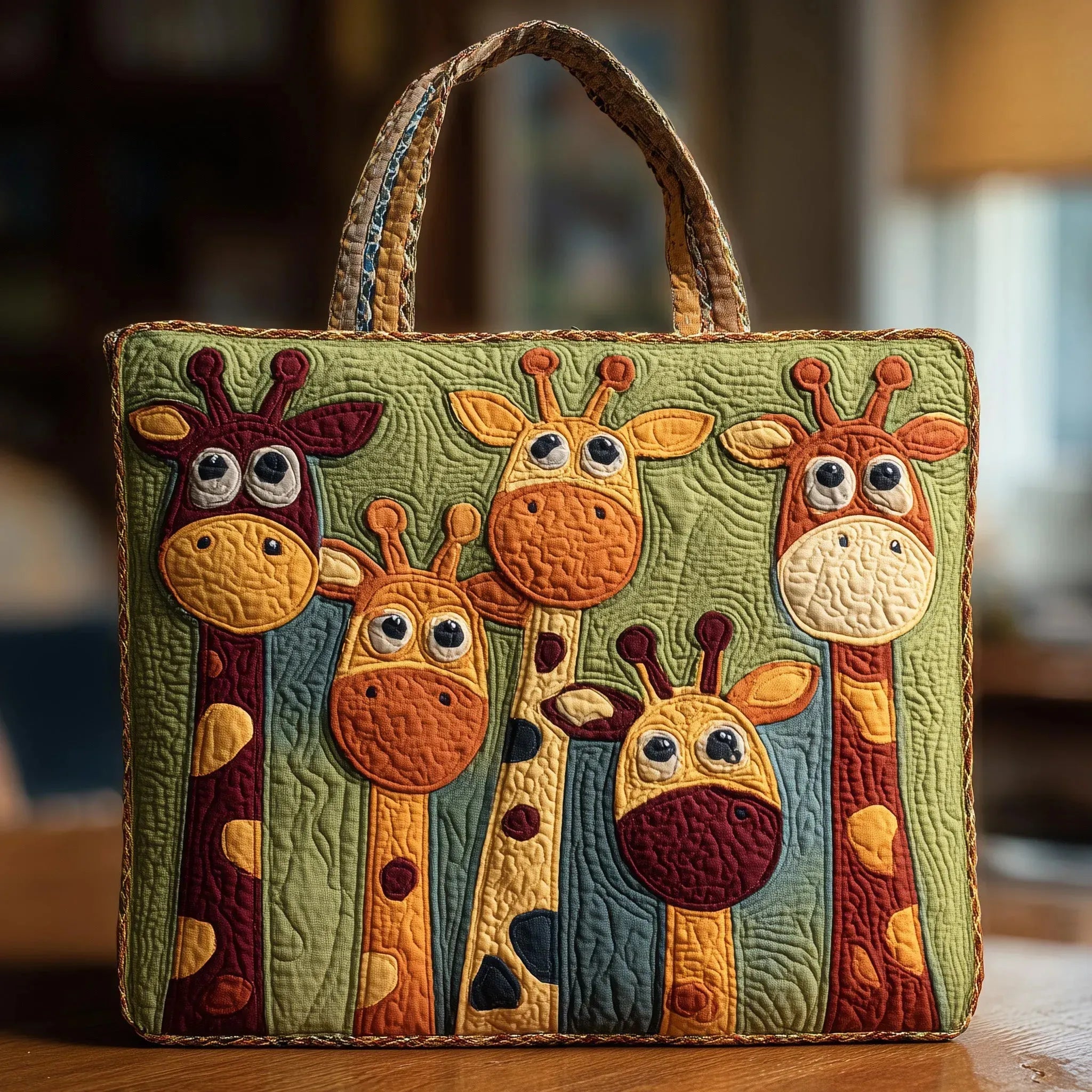 Borsa artigianale con giraffa