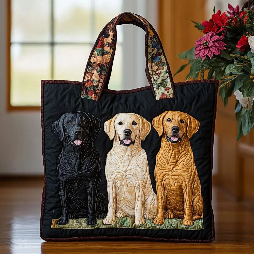 Borsa artigianale con tre labrador