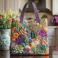 Borsa artigianale con piante grasse