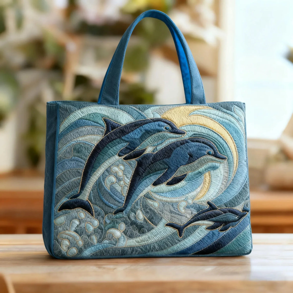 Borsa artigianale con delfino