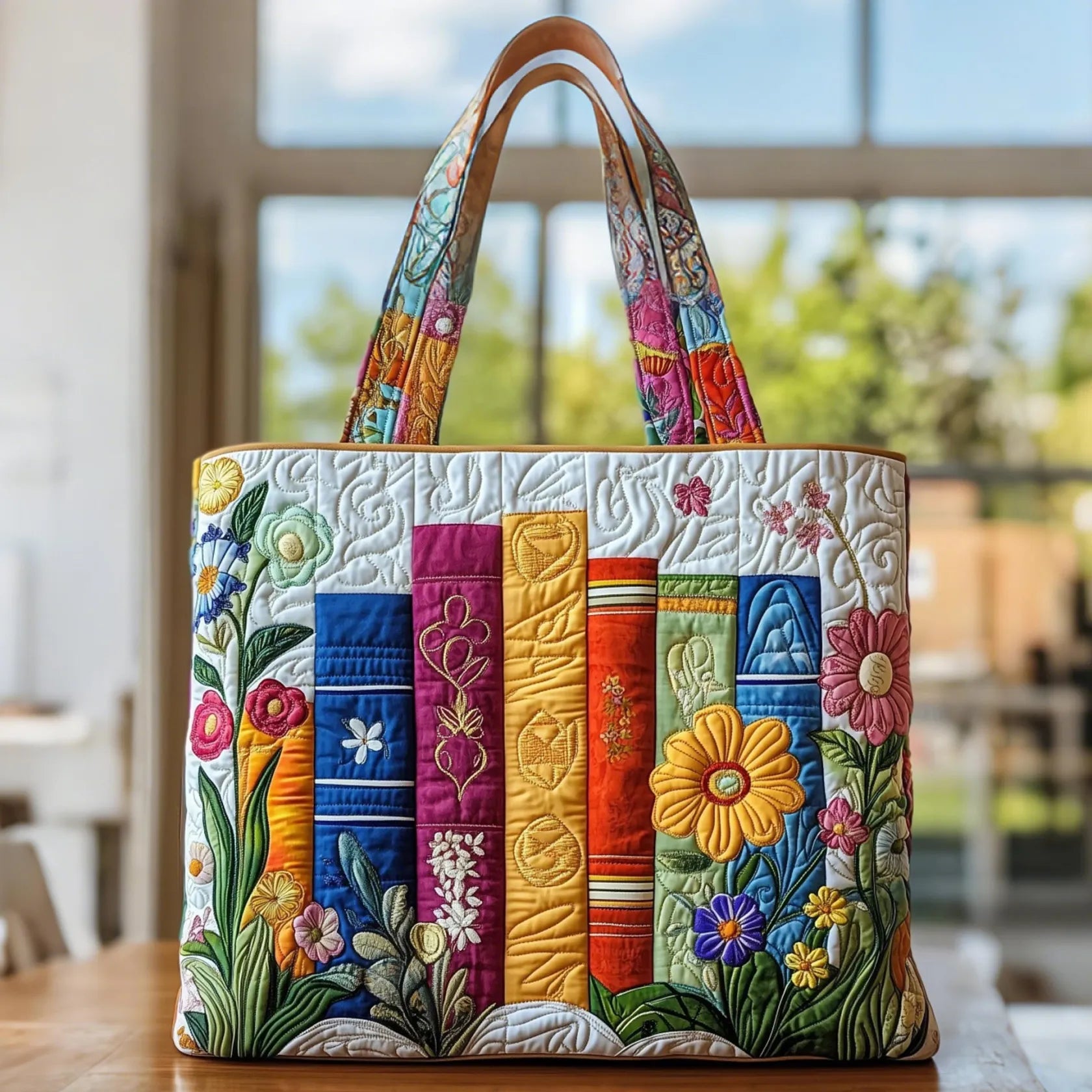 Borsa artigianale fiorita