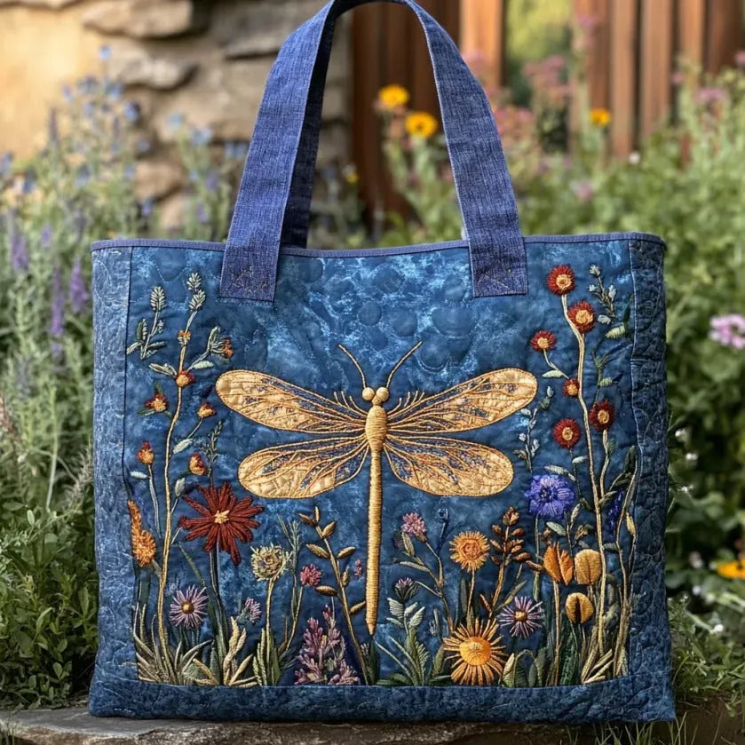 Borsa a tracolla imbottita con libellula