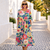 Susan | Vestito floreale con un'atmosfera estiva