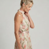 Aurelle | Abito Midi Floreale con Collo All'Americana