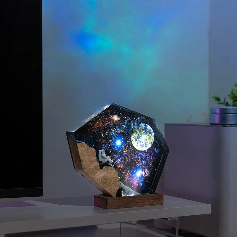 Lampada in Resina — La Luna vista dallo Spazio