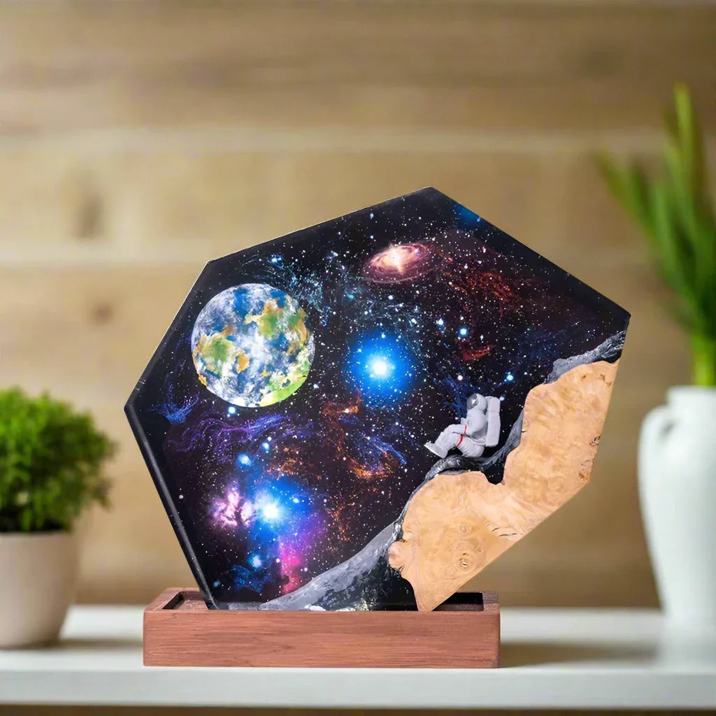 Lampada in Resina — La Luna vista dallo Spazio