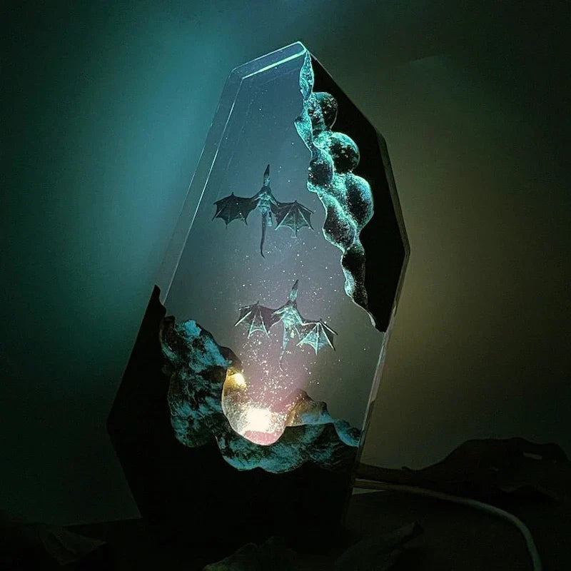 Lampada in Resina — Drago dagli Abissi