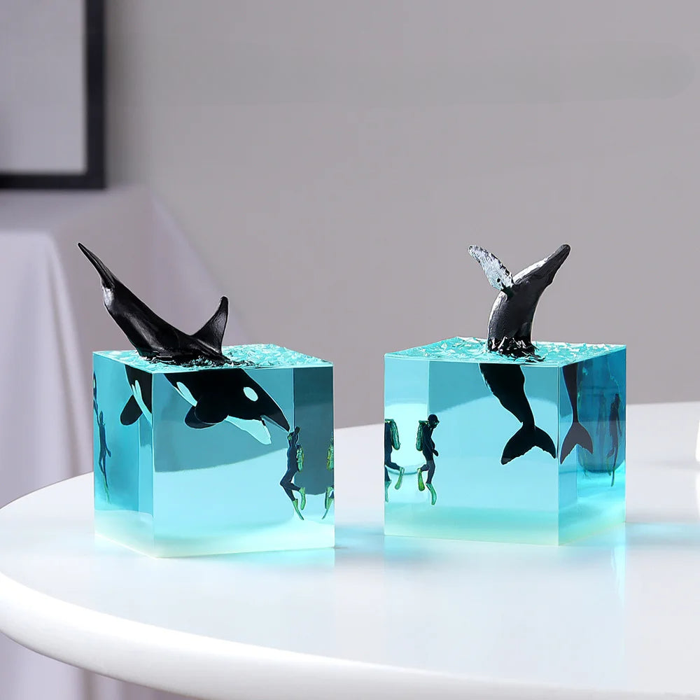 Cubo Luminoso in Resina — Vita dell'Oceano