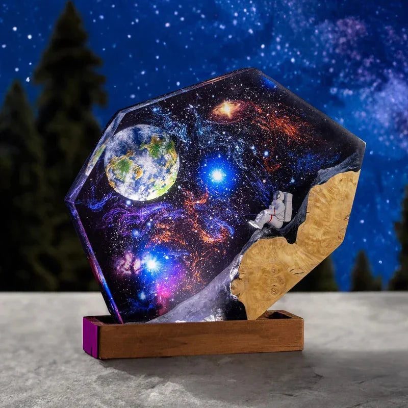 Lampada in Resina — La Luna vista dallo Spazio