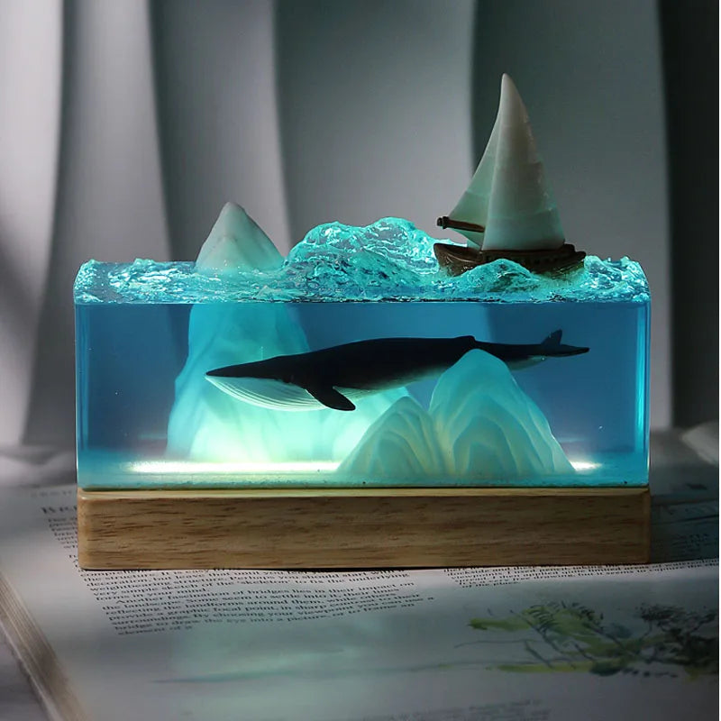 Lampada in Resina — Iceberg e Veliero