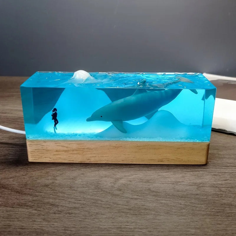 Lampada in Resina — Iceberg e Veliero
