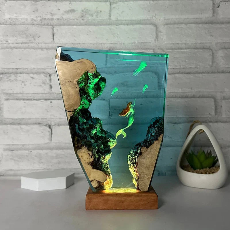 Lampada in Resina — Tartarughe e Meduse