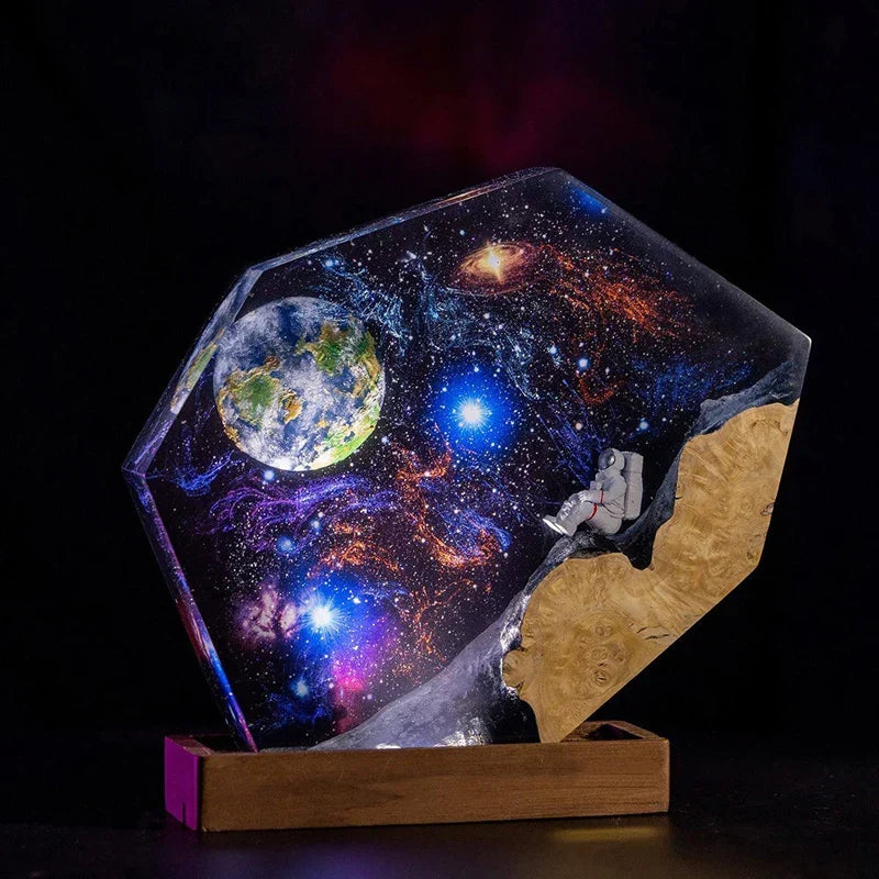 Lampada in Resina — La Luna vista dallo Spazio