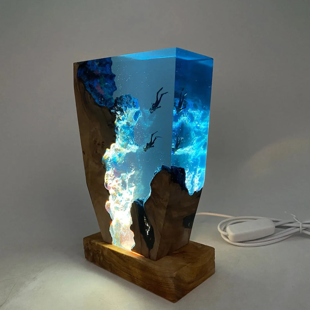 Lampada in Resina — Immersione nell'Oceano