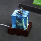 Cubo Luminoso in Resina — Squalo Bianco