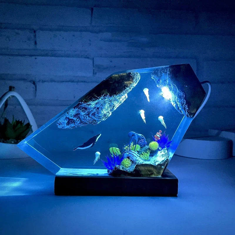 Lampada in Resina — Esplorazione del Fondale