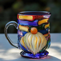 Tazza 3D Libri Fatta a Mano per Amanti dei Libri