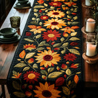 Runner da Tavola Trapuntato – Autumn Sunflowers