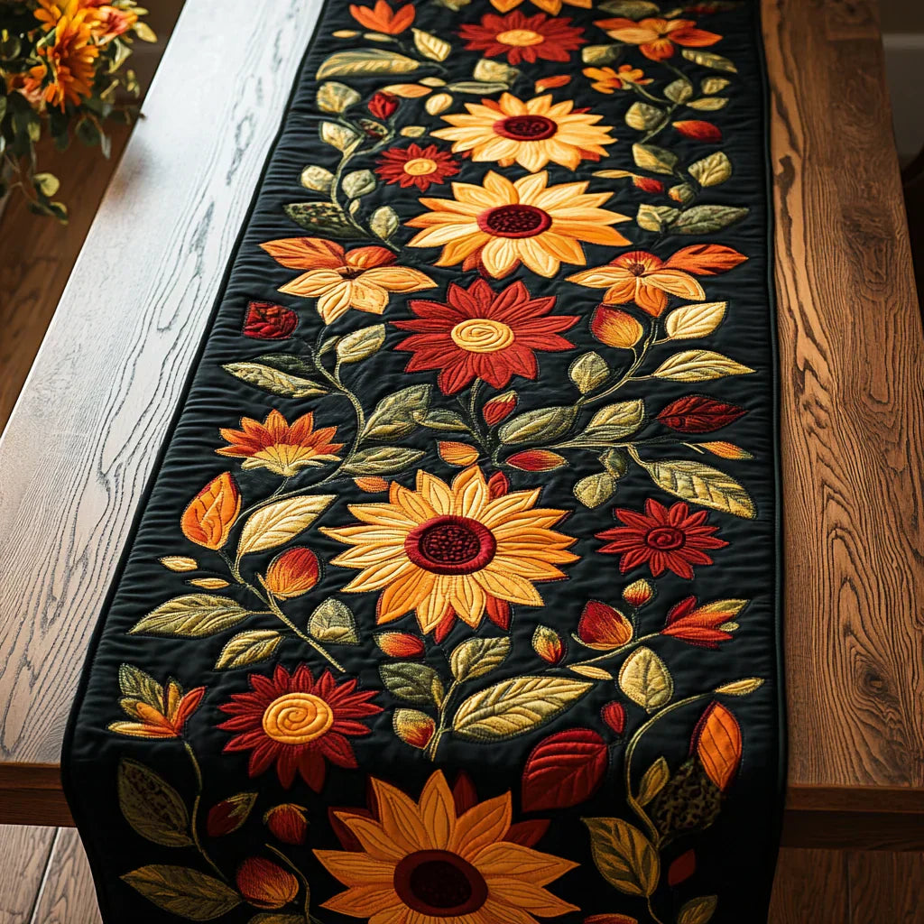 Runner da Tavola Trapuntato – Autumn Sunflowers