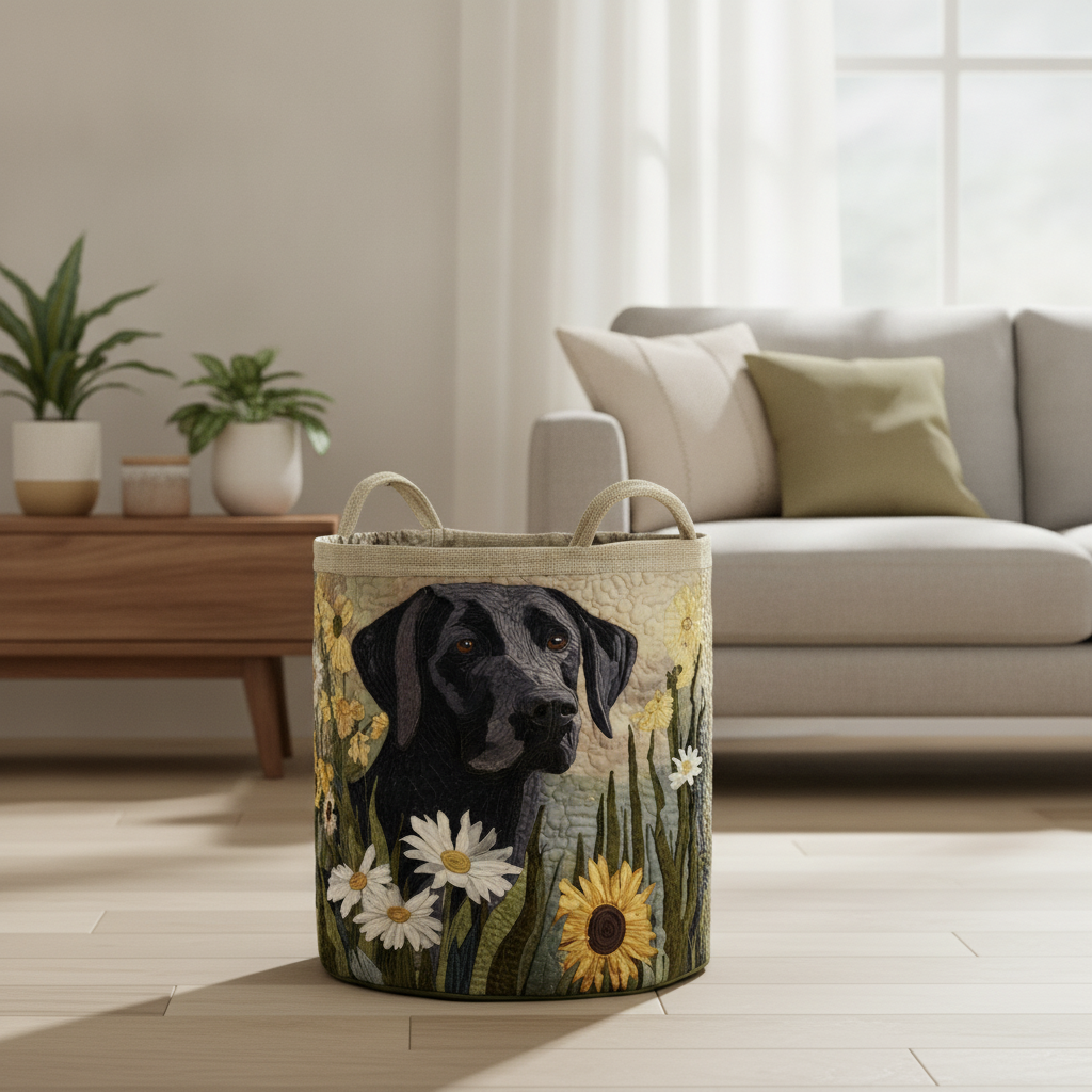 Cesto Portabiancheria – Black Lab Blooms