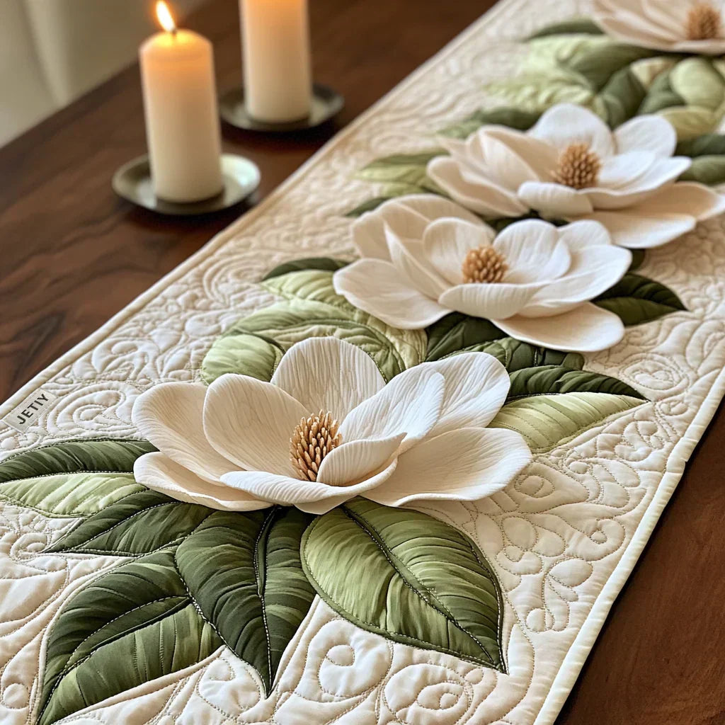 Runner da Tavola Trapuntato – Floral Elegance