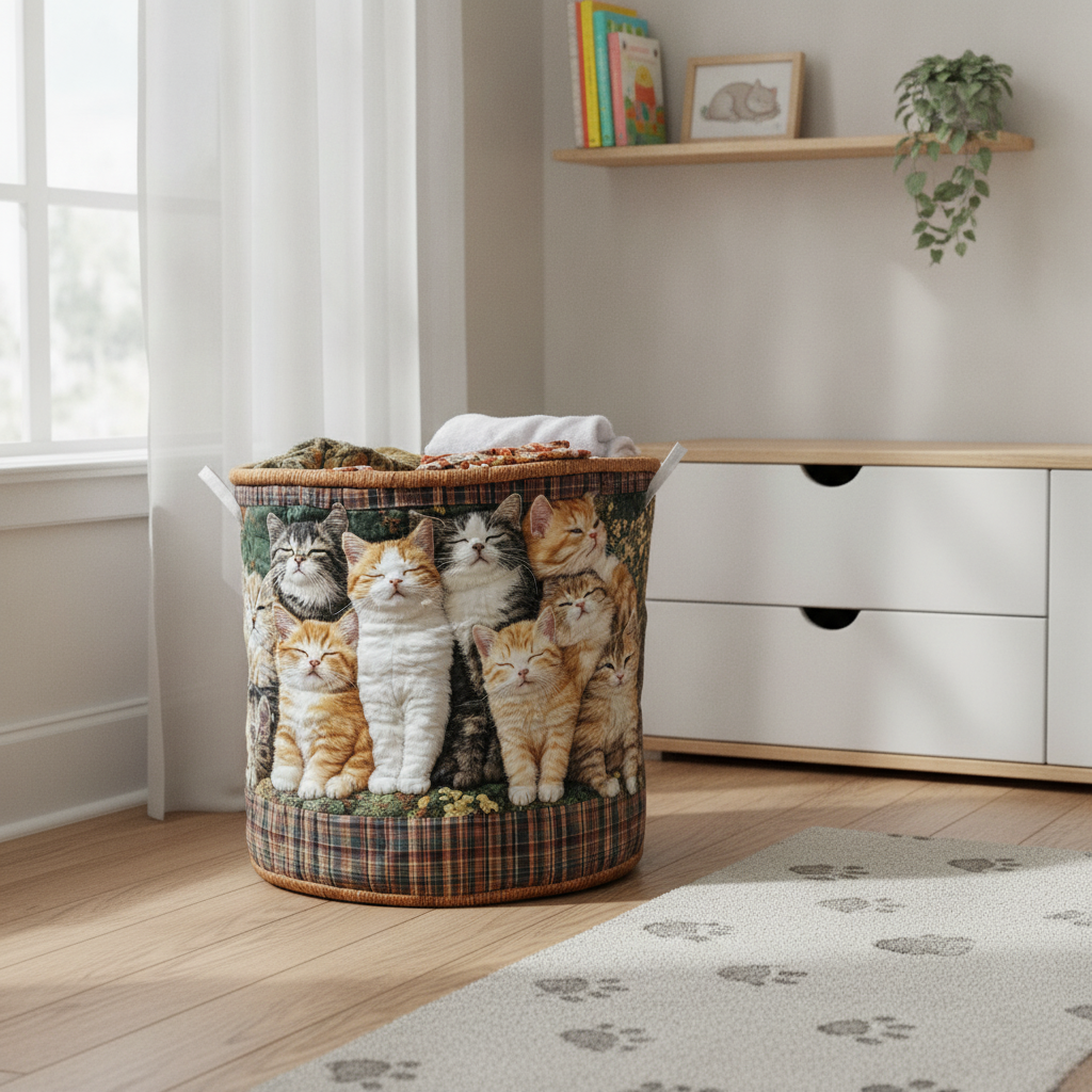 Cesto Portabiancheria – Cozy Whiskers