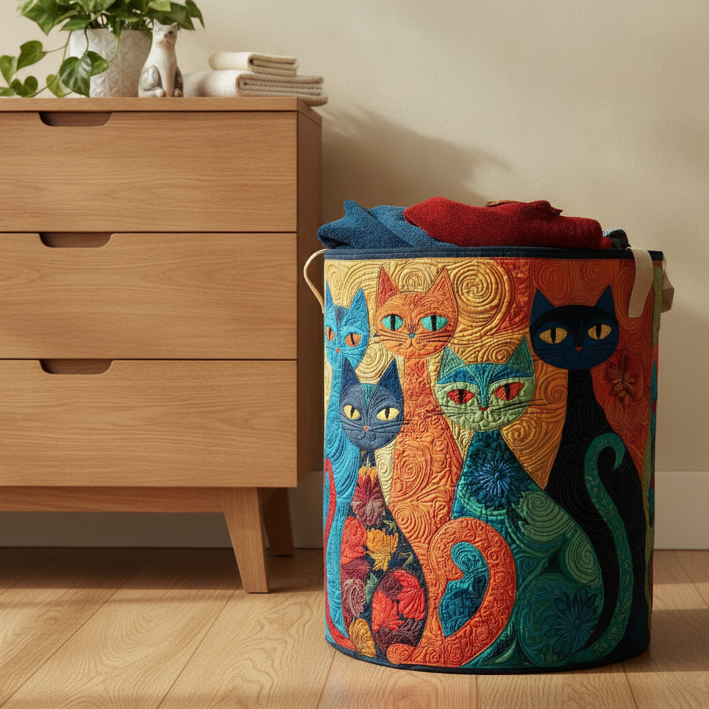 Cesto Portabiancheria – Enchanted Cats