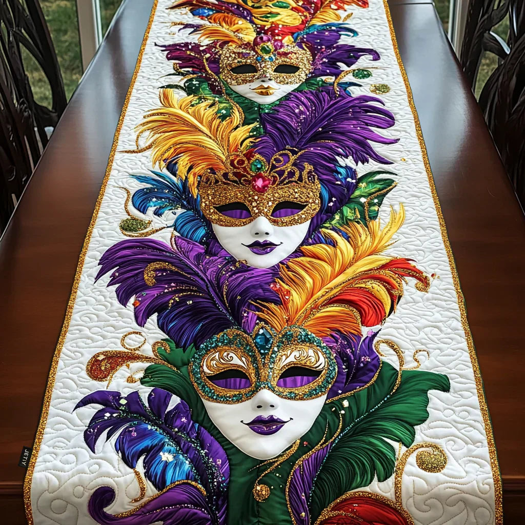 Runner da Tavola Trapuntato – Carnival Mask