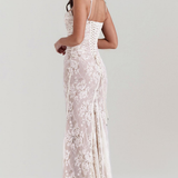 Celeste | Abito Maxi in Pizzo